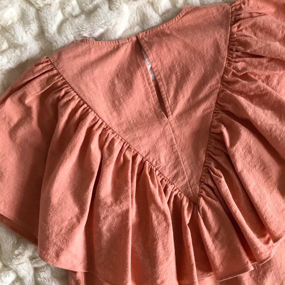 Zara Peachy Ruffle Top - Picture 6 of 8
